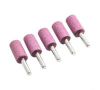 Ensemble de forets abrasifs avec cylindres de pierre montés sur tige de 6 mm, tête de meuleuse en corindon chromé pour outil rotatif, outil de polissage pour bois, jade (6 x 16)