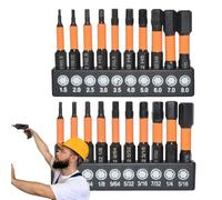 Ensemble de forets Allen | Kit de perçage hexagonal en acier S2 avec mesures métriques et en pouces, jeu de bits pour tournevis hexagonaux | pour la maison Atelier automobile Mécanique électrique