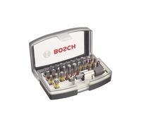 Ensemble de forets Bosch 2-607-017-319 : 32 pièces, usage perceuse, longueur 25mm. Embouts PH1/PH2/PH3, PZ1/PZ2/PZ3, HEX 3/4/5/6, Torx T10/T15/T20/T25/T27/T30/T40, S 3/4/5/6, Th 10/15/20/25/27/30/40