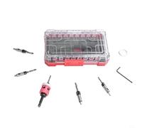 Ensemble de forets coniques avec butée de profondeur, forets à bois interchangeables 5 en 1 pour travail du bois de précision, 2,8 mm-4 mm, compatible avec ensemble de forets coniques en alliage