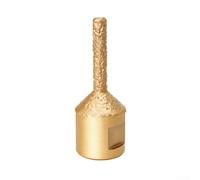 Ensemble de forets émeri pour meuleuse d'angle M14 pour marbre, carrelage, granit, béton, mur, galets, finition dorée, six tailles de 6 mm à 16 mm, longueur totale d'environ 60 mm, kit d'outils de