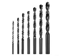 Ensemble de forets en acier rapide avec sept pièces, angle de pointe de 118 degrés pour un perçage précis dans les métaux, plastiques, bois et alliages de titane