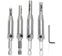 Ensemble de forets, ensemble de forets au cobalt, 4 pièces perceuse centrale portes auto-centrage charnière Tapper noyau perceuse ensemble perforateur outils de travail du bois(20mm)