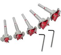 Ensemble de forets, ensemble de forets au cobalt, Jeu de forets 5 pièces outil en argent positionnement en alliage réglable facile à appliquer trou à pointe Durable travail du bois professionnel unive