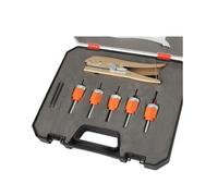 Ensemble de forets fraisés robustes de 8 mm, outil de poinçonnage portable pour bandes de chant en acier allié de qualité supérieure, pour le travail du bois, les panneaux en PVC, (6 PCS)