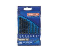 Faithfull Jeu de 13 forets Hss 1/16 à 1/4 x 1/16 (Import Grande Bretagne)