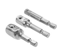 Ensemble de forets, Jeu de 3 embouts rallonge for perceuse, écrou, tournevis, adaptateur douille 1/4", 3/8", 1/2", tige hexagonale qualité impact for perceuses