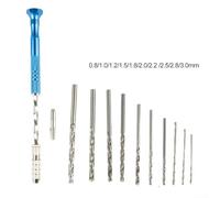 Ensemble de forets manuels automatiques de 0 53 mm avec 10 petits forets pour perçage manuel sur le bois, le plastique, le caoutchouc et les matériaux de modélisme, compatible avec 0, 5, 3 0 mm (lot C
