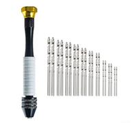 Ensemble de forets manuels avec 20 forets pour perçage de précision dans résine, bois, plastique 0, 8, 3 0 mm, mandrin à tête rotative et poignée antidérapante confortable pour les loisirs