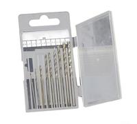 Ensemble de forets manuels de précision avec 10 forets pour bijoux et projets de loisirs - Outil manuel en métal léger pour bricolage bois plastique réparation antique design compact argent 12 x 10 x