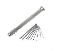 Ensemble de forets manuels en aluminium avec assortiment de 10 mini forets (1,0 mm à 3,0 mm) pour PCB, fabrication de bijoux, modélisme, et H