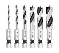 Ensemble de forets pour le travail du bois avec tige hexagonale à changement rapide 6 de 35 mm, fabriqués en acier rapide (3#)