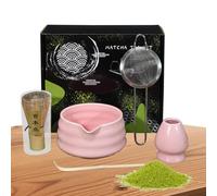 Ensemble de fouet à matcha authentique de 5 pièces, ensemble de fouet à matcha professionnel pour la préparation du thé traditionnel, idéal pour les amateurs de matcha, les débutants, la famille, les
