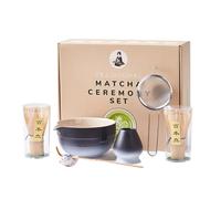 Ensemble de fouet à matcha comprenant 2 fouets à matcha, un bol à matcha et un support pour chasen, une cuillère en bambou, un repose-cuillère, un tamis - Kit de 7 pièces pour cérémonie du thé, cadeau