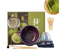Ensemble de fouet à matcha | Ensemble de fabrication de matcha de cérémonie | Ustensiles de cérémonie du thé japonais pour la détente à la maison, le rituel du matin, la pratique du bien-être, la
