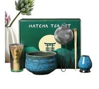 Ensemble de fouet à matcha, support de bol et cuillère, 13 x 8,9 cm, portable et polyvalent, préparation minimaliste pour thé japonais, cadeau de cérémonie, cuisine, vacances, maison, famille, amis
