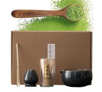 Ensemble De Fouet À Matchaa - Fouet Et Bol À Matchaa 6 X 10,5 Cm, Service À Thé Ḿatcha 4 Pièces, Kit De Poudre Pour Machine À Boissons Avec Cuillère Et Bol | Accessoires Pour Machine À Boissons Portab