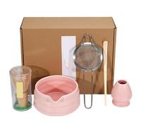 Ensemble de fouet Matcha 5 pièces/ensemble, bol, fouet, tamis, cuillère et support, Kit Matcha à la mode, opération Simple, thé