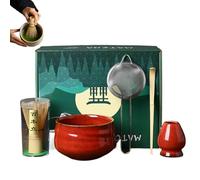 Ensemble de fouet Matcha - 5 pièces Matchaa Maker Bowl | Ustensiles de cérémonie de thé japonaise | Accessoires Matcha | Matchas fouet et bols pour la fête des mères, bureaux