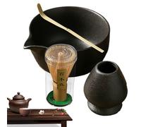 Ensemble De Fouet Matcha - Kit Chasen Japonais, Fouet En Bambou Moderne | Batteur De Matcha À Frother À Thé Traditionnel, Brosse À Mélange En Poudre, Porte-bol En Bois, Cuillère À Remuer De Scoop, Out