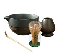 Ensemble de fouet Matcha - Kit de matchas en céramique 7 pièces avec bol, fouet, porte-écope, tamis et torchon, essentiels de cérémonie japonaise traditionnels, cadeaux idéaux pour les amateurs de mat