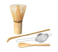 Ensemble de fouets - 4 pièces de 10 cm, mousseur à thé vert réutilisable, mélangeur à poudre en bois, mélangeur de boissons traditionnel | Coffret cadeau de cérémonie japonaise traditionnelle, outil