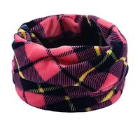 Ensemble de foulard en soie pour cheveux d'automne et d'hiver imprimé chaud court en peluche pour homme et femme - Cercle unique - Double tricot - Cache-cou en polaire, x, taille unique