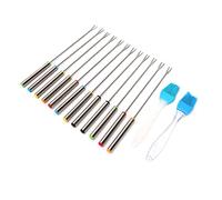 Ensemble de fourches à fondue Althwuyu, 12pcs 9,4 pouces en acier inoxydable bâton avec des poignées colorées pour le chocolat, le fromage, les fruits, les guimauves, le barbecue