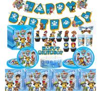 Ensemble de fournitures de fête d'anniversaire Paw Patrol, ballons, toile de fond, assiettes, gobelets, décorations de gâteaux, autocollants Paw Patrol, bannière, cadeaux de fête Balloon number 2
