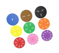 Ensemble de fractions interactives colorées pour des leçons de mathématiques et un ensemble de démonstrateur de visualisation de concept de fraction
