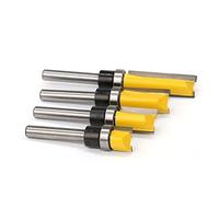 Ensemble de fraises à bois 1 pièce 1/4 tige de gabarit de garniture, charnière, mortaiseuse, fraise à bout droit, coupe tenon pour le travail du bois (NO1)