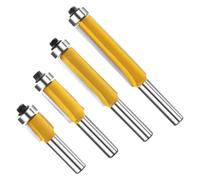 Ensemble de fraises de routeur pour le découpage, ensemble de 4 pièces jaune 8 mm - outils pour menuiserie, outils pour travailler bois stratifié acrylique création de meubles projets bricolage