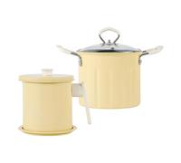 Ensemble de friteuse, marmite multifonction, chauffe-beurre, couvercle en verre, chauffe-lait for rondelles d'oignon, cuisson du poulet frit