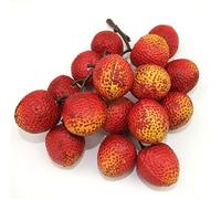 Ensemble de fruits artificiels, litchi longane réaliste et cerises myrtilles, pour la maison, la cuisine, la salle à manger, l'armoire, accessoires de photographie (C)