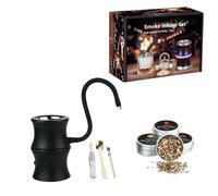 Ensemble de fumoir professionnel en métal avec tube flexible et brosses de nettoyage pour résidence de rêve, boîte cadeau, outil d'arôme d'échappement pour liqueur