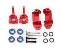 Ensemble de fusées de direction avant en alliage d'aluminium haute résistance, kit de mise à niveau léger pour voiture télécommandée Traxxas Slash 2WD 1/10 (Rouge)