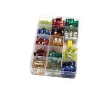 Ensemble de fusibles à lame de camion de voiture standard assortis de 140 pièces-5A/7.5A/10A/15A/20A/25A/30A-ATC/ATO + ATM Mini Câblage de protection
