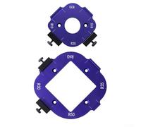 Ensemble de gabarits à rayon rond en aluminium pour le travail du bois - R10-R25 et R30-R50 Gabarit de routage réutilisable avec échelles de mesure, compatible avec les outils de défonceuse