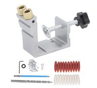 Ensemble de gabarits pour trous de poche réglables, localisateur de poinçons inclinés pour le travail du bois, kit de guide de perçage en alliage d’aluminium avec mèche et clé pour