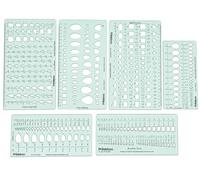 Ensemble de gabarits Printtoo pour pierres précieuses et bijoux, 6 pièces, gabarits de 2 mm en acrylique pour pierres ovales, poires, carrées, octogones et triangles, sertissage de bagues, guide des c