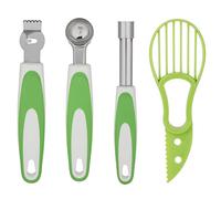Ensemble de gadgets de cuisine, outil à fruits en acier inoxydable, couteau à avocat, dispositif de base, cuillère à fruits, raboteuse à citron, accessoires de cuisine pratiques
