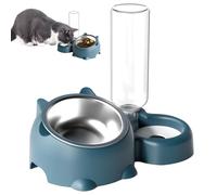 Ensemble de gamelles de nourriture et d'eau pour chat - Gamelle inclinée à 16°, distributeur d'eau | Gamelles amovibles pour chats et chiens, gamelles surélevées antidérapantes, station d'alimentation