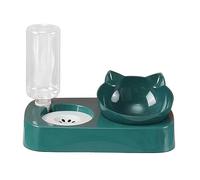 Ensemble de gamelles Doubles Uplory pour Animaux de Compagnie, Anti-Chute, Protection du Cou, Eau et Nourriture automatiques pour Chiens et Chats (Grün)