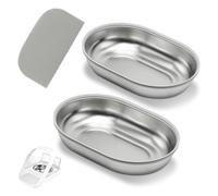 Ensemble de gamelles et tapis en acier inoxydable pour mangeoire automatique Surefeed, gamelle pour chat pour distributeur automatique à micropuce pour animaux de compagnie, 2 gamelles en acier