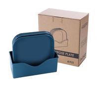 Ensemble de gamelles peu profondes pour chat, assiette d'alimentation carrée, aide à la vaisselle colorée pour animaux de compagnie avec un aspect durable, large gadget plat avec une construction élég