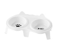 Ensemble de gamelles pour chat et eau - En céramique - Pour l'intérieur - Avec support - Gamelle surélevée et inclinée avec crochet et distributeur d'eau pour K