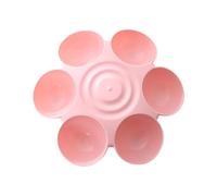Ensemble de gamelles pour chat - Gamelle à 6 unités pour animaux de compagnie, station d'alimentation multi-mangeoires | Sans basculement avec disposition florale pour l'eau, la nourriture, plateau