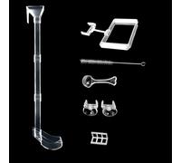 Ensemble de gamelles pour poissons d'aquarium - Tube d'alimentation transparent pour crevettes - Fournitures d'alimentation avec anneau d'alimentation et brosse de nettoyage pour aquarium