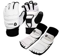 Ensemble de gants de boxe de taekwondo pour hommes, femmes, enfants, équipement de combat de taekwondo pour adultes et enfants pour arts martiaux, sac de frappe, kickboxing, protège-pieds,