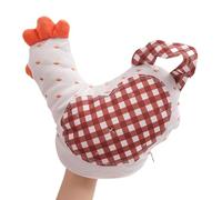 Ensemble de gants de four drôle animal - 29 cm Mignon Poulet Design Mitaines résistantes à la chaleur, Poignée douce et antidérapante | Accessoires de pâtisserie pour femmes Cadeau d'anniversaire Fête